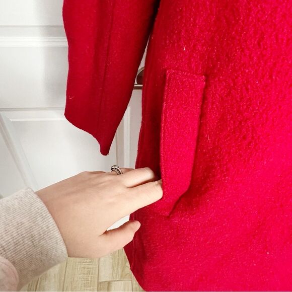 J. Crew Daphne topcoat coat jacket in Italian boiled wool Red Size 6 - Picture 5 of 11